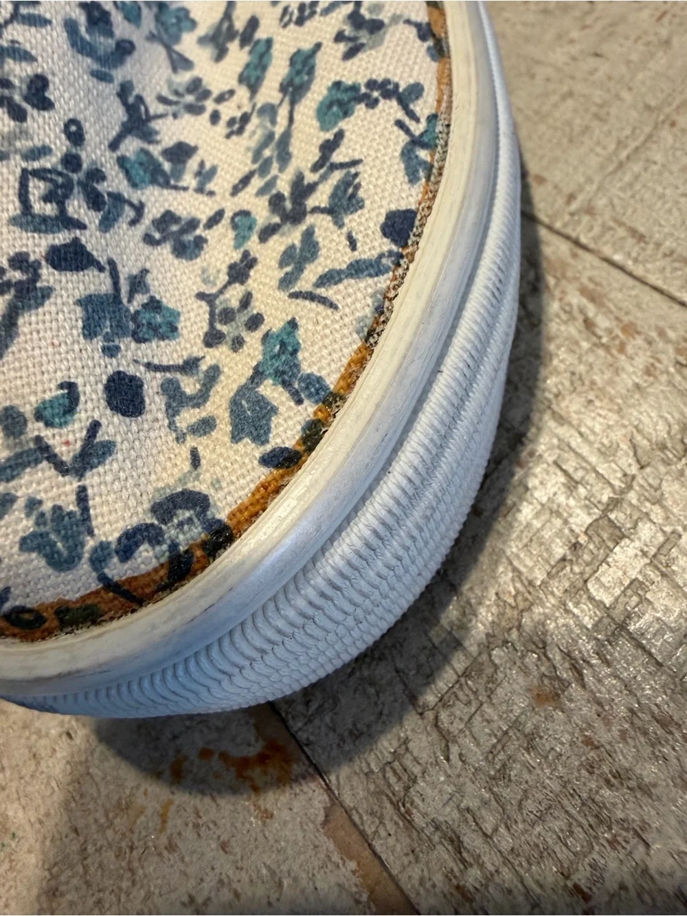 Rampage Blue Floral Canvas Slip-On Flats